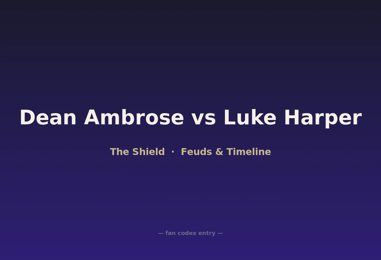 Dean Ambrose vs Luke Harper